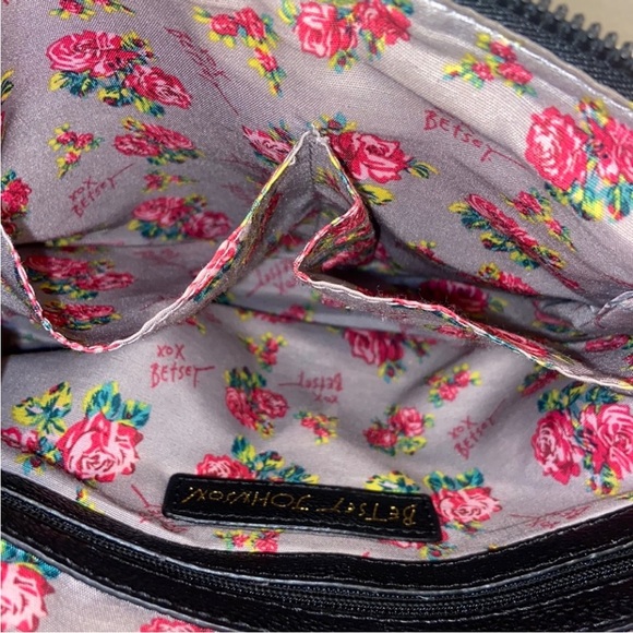 Betsy Johnson Crossbody Bag Red Bow Black & White Leather Bag All Season Cosplay - Picture 15 of 15